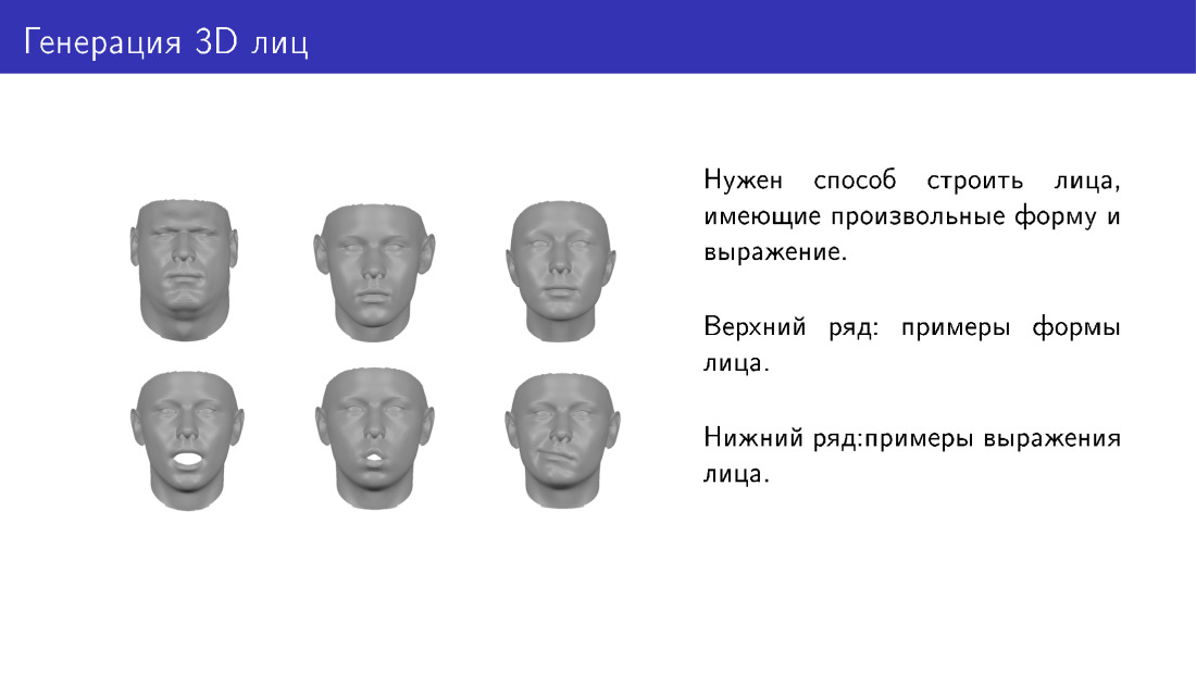 3D-реконструкция лиц по фотографии и их анимация с помощью видео. Лекция в Яндексе - 4